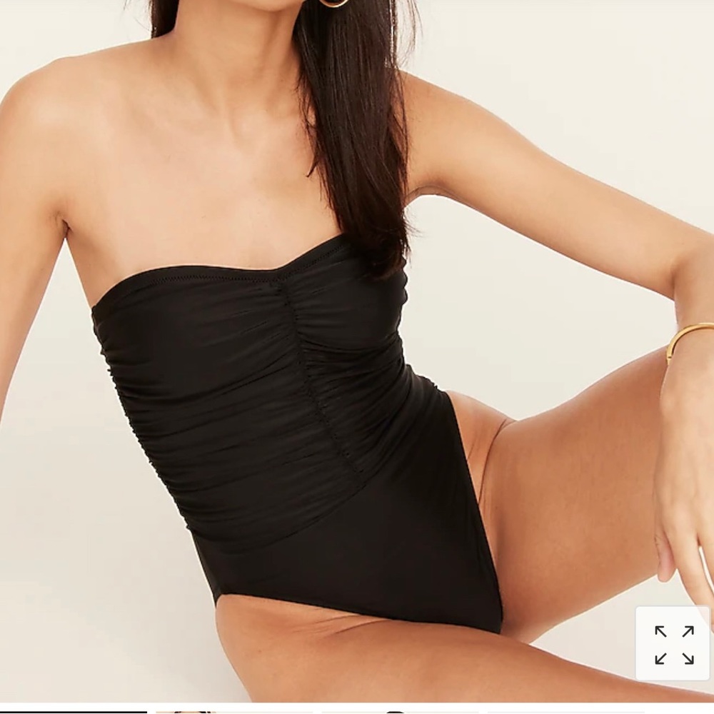 Ruched sweetheart one-piece